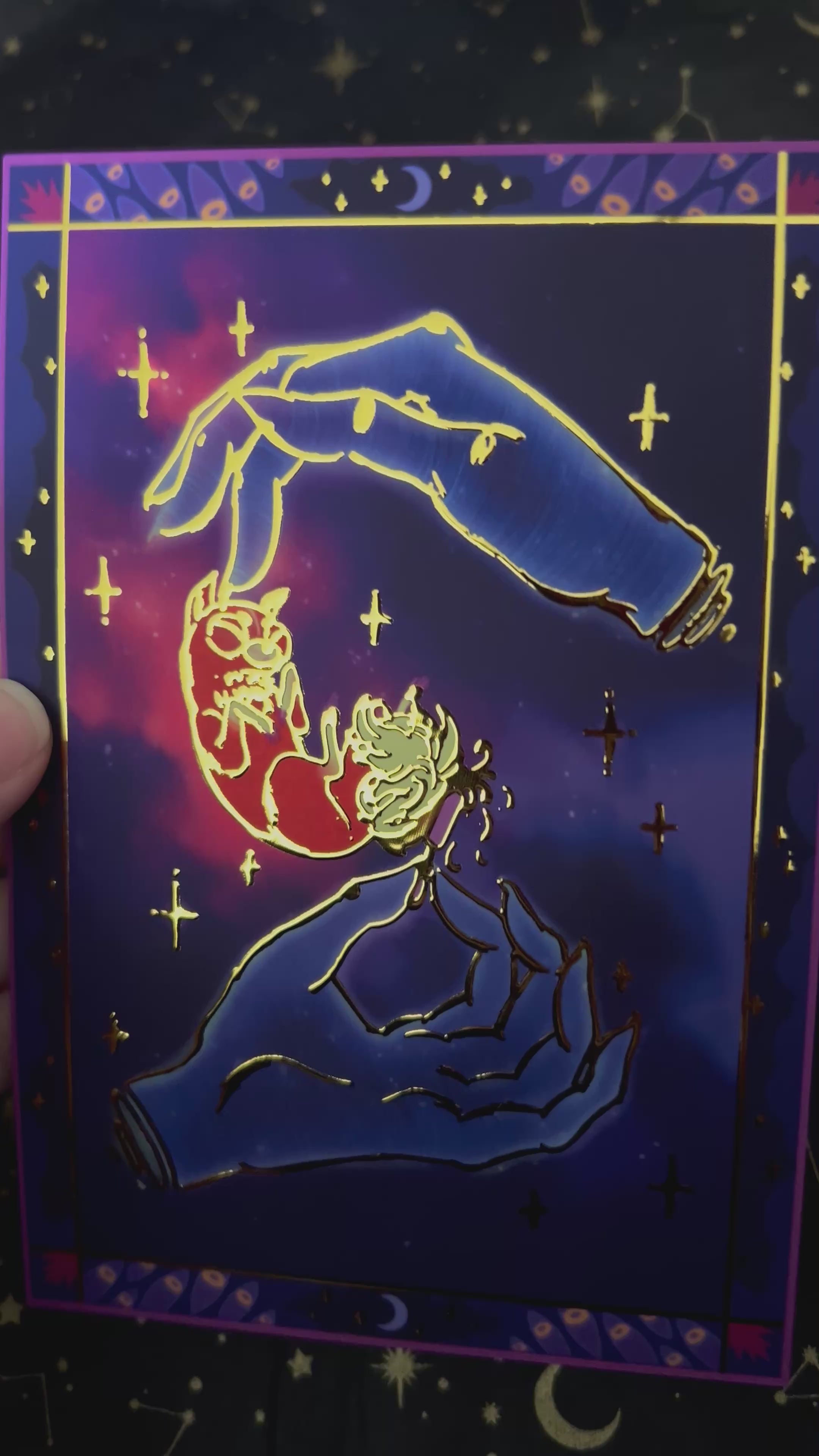 Hands of gold postcard